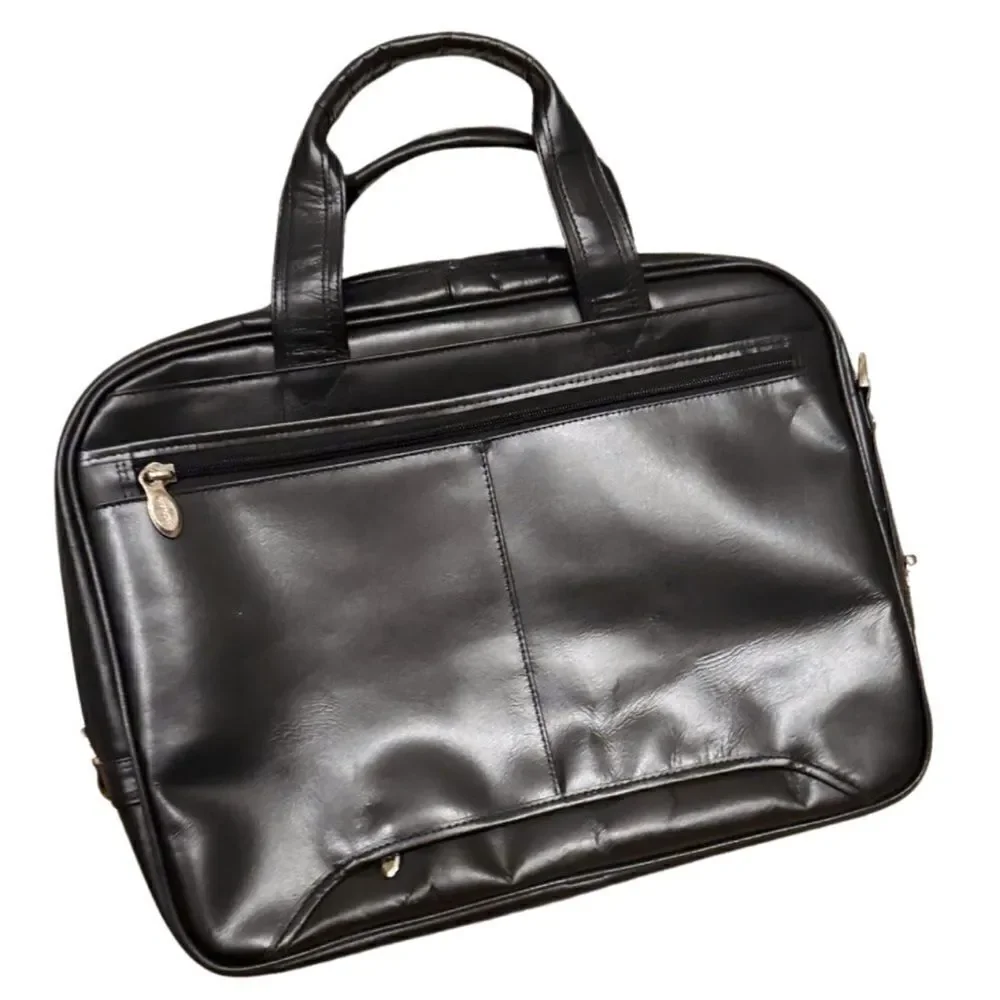 McKLEIN Pearson Leather 17 in.Exp Double compartment Laptop Briefcase bag $480